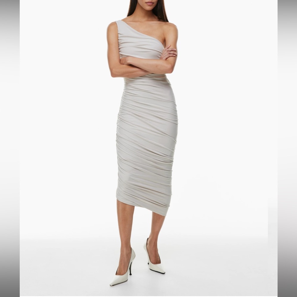 Vertigo MIDI Dress in Pearl